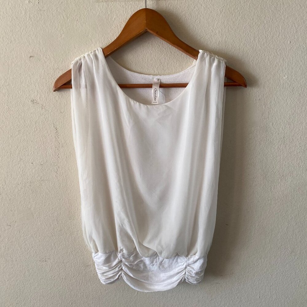 CHOCOLATE XS OFF-WHITE BLOUSON TOP